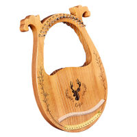 เครื่องดนตรีพระจันทร์,16 Rentetan Lyre Kecapi Mini Mudah Alih Yahudi Kecapi dengan Aksesori Kayu Mahogany Harpa Muzik