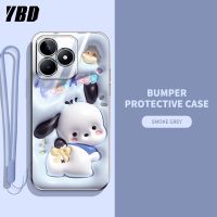 เคสโทรศัพท์เอฟเฟ็กต์ภาพ3D YBD สำหรับ Infinix Itel S23 Plus S23+ S681LN S665Lลายสัตว์น่ารักกระต่ายสัตว์ทิวลิปวัสดุซิลิโคนหรูหราส่งสายคล้อง