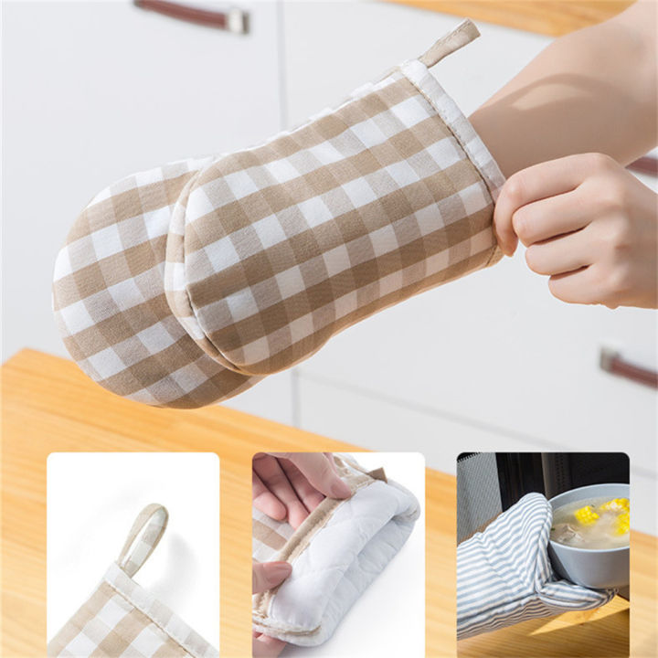 high-temperature-resistant-hand-protection-microwave-safe-gloves-checkered-microwave-mitts-heat-resistant-oven-gloves-thickened-anti-scald-gloves