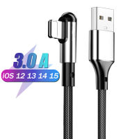 Elbow Data Cbale สำหรับ 14 13 Pro Max 12 Mini XS XR 3A USB Fast Charging Cable สายชาร์จศัพท์สำหรับ Cable