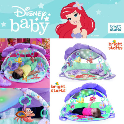 Bright Starts The Little Mermaid Twinkle Trove Light-Up Musical Baby Activity Gym with Tummy Time Pillow ราคา 4,390 บาท