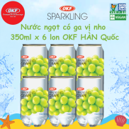 Nước ngọt có ga vị Nho 350ML X 6 CHAI OKF Hàn Quốc