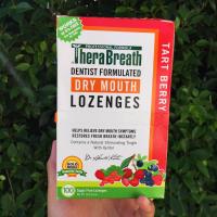 TheraBreath® Dry Mouth Lozenges, Sugar Free, Tart Berry 100 Lozenges เม็ดอมดับกลิ่นปาก ลดอาการปากแห้งและลมหายใจสดชื่น รสเบอร์รี่ ปราศจากน้ำตาล สูตรที่ทันตแพทย์แนะนำ