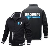 เสื้อแจ็กเก็ตสำหรับผู้ชายพิมพ์ลาย Discovery Channel สำหรับฤดูใบไม้ผลิและฤดูใบไม้ร่วงใหม่2023เสื้อผ้าสำหรับกิจกรรมกลางแจ้งแจ็คเก็ตชั้นยอดสำหรับนักวิชาการสำรวจ