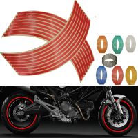 【hot】๑♚❄  16Pcs Motorcycle Car Tire Stickers Reflective Rim Tape Decals z 1000 sx gtr 1400 zx 6r 10r