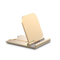 Mobile phone holder folding oil injection gold-plated lazy holder desktop multi-function multi-gear adjustment portable holder