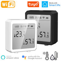 Tuya WIFI อุณหภูมิความชื้น Sensor Controller การตรวจจับในร่ม Hygrometer เครื่องวัดอุณหภูมิ LCD สำหรับ Alexa Smart Home