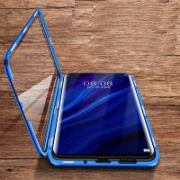 Magnetic Adsorption Phone Case For OPPO A96 A94 4G 5G A93 A92 A91 Built in Magnet Case Front and Back Glass Cover Coque Shell