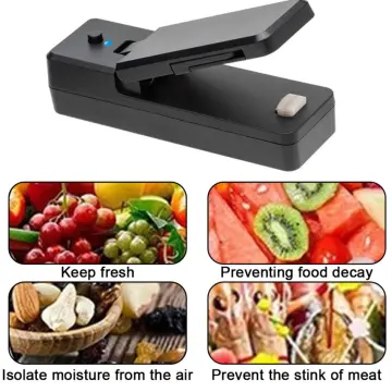 Mini Bag Sealer Chip Bag Sealer with Cutter and Magnet Handheld