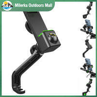 Milerka Outdoors Mall】ที่วางโทรศัพท์สนับสนุนโทรศัพท์มือถือความแข็งแรงสูงที่ยึดโทรศัพท์มือถือกับจักรยานพร้อมขาตั้งนำทางการปั่นไฟหน้ารถจักรยานเข็มทิศทรงกลม