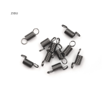 ZIBU 10pcs 15mm สแตนเลสสตีลความตึงเครียดขนาดเล็กฤดูใบไม้ผลิกับตะขอสำหรับแรงดึง DIY ของเล่น