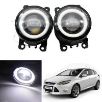 2PcsPair Car LED Fog Light Angel Eye DRL Front Fog Lamp For Ford Focus MK3 Hatchback 2011 2012 2013 2014 2015.