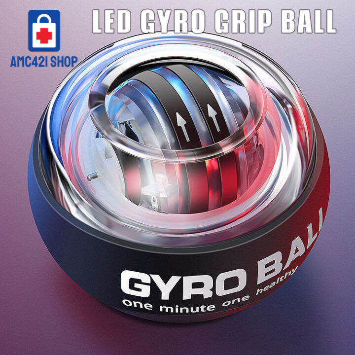 LED Gyro Ball Gyroscope Wrist Ball Power Gym Training Exercise Tool