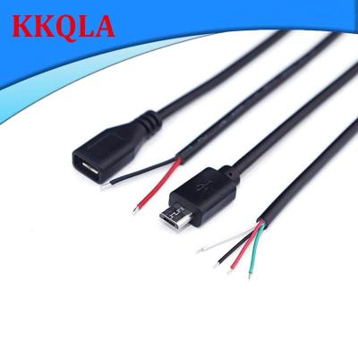 QKKQLA Micro USB 2.0 A Female male Jack charging Connector cable 4 Pin 2 Pin 4 Wires Data Charge Cord DIY