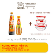 Tặng bộ 3 thố thủy tinh Combo Maggi hiện đại 1 dầu hào Maggi 820 gr + 1