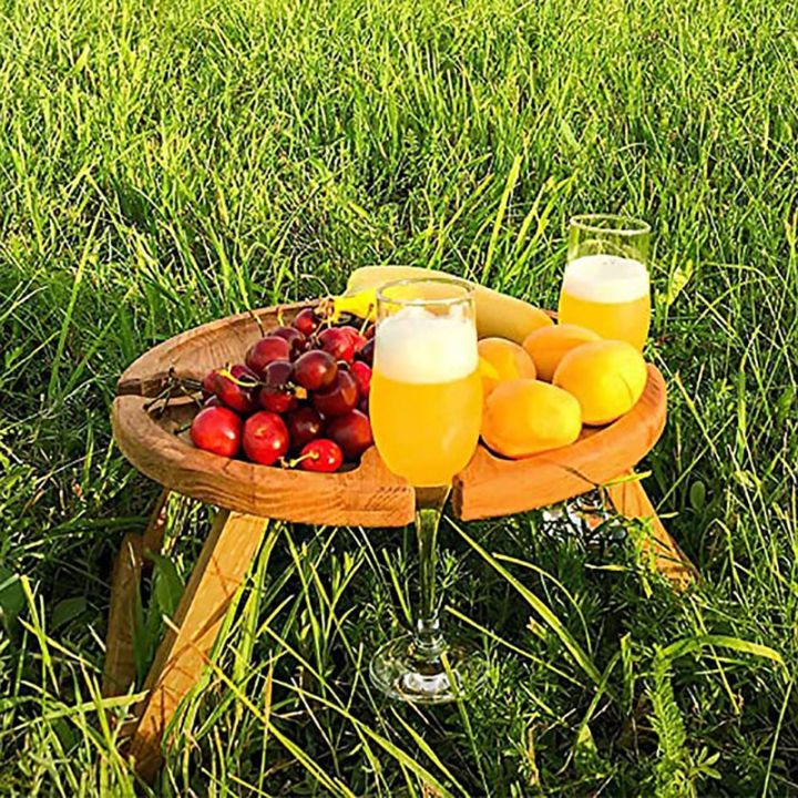 wooden-outdoor-portable-folding-wine-picnic-table-camping-cheese-board-tray-foldable-snack-table-wine-rack-tourist-fruit-table