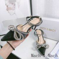 【9 ซม.】mach MACH รองเท้าส้นสูง แฟชั่นเกาหลี ลําลอง สําหรับผู้หญิง งานแต่งงาน