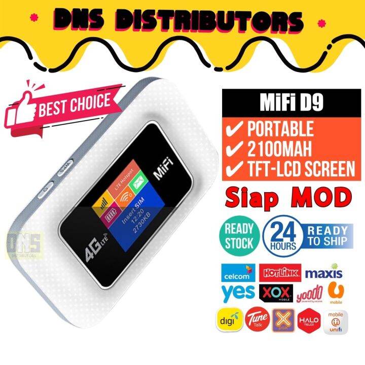 ♀™ Modified Unlimited 4G D9 Upgraded D6 LTE Pocket WiFi Router Portable