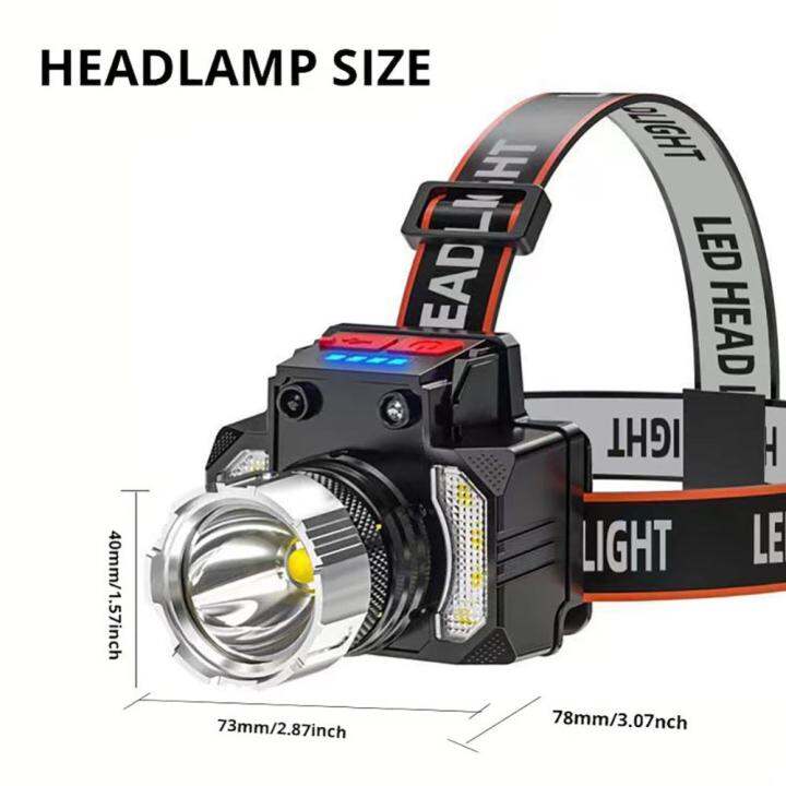 โคมไฟโคมไฟตกปลา350lm-ipx4กันน้ำ-usb-เซ็นเซอร์ภาพเคลื่อนไหวแบบชาร์จได้4โหมดโคมไฟกลางแจ้ง