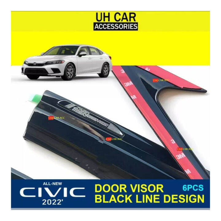 HONDA CIVIC FE 2022 MUGEN INJECTION DOOR SUN VISOR WINDOW VIESOR AIR