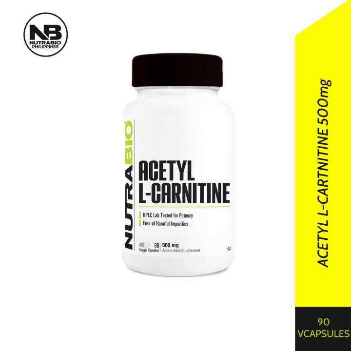 Nutrabio ACETYL LCARNITINE 500MG 90 VEGETABLES CAPSULES Lazada PH