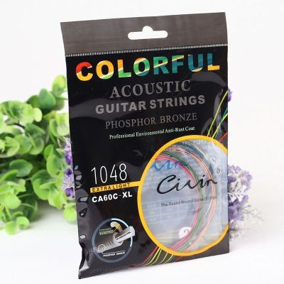 ⭐️⭐️⭐️⭐️⭐️ [Fast delivery] Guitar String Set Hexagonal Steel Core String Folk Acoustic Guitar String Set Guitar One String Single 1 Set of 6 Black Wire