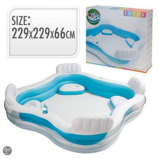 INTEX Family Pool With Seat And Drink Holder Kids Swimming Pool Kids