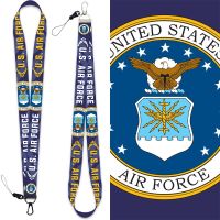 U.S. Air Force mobile phone lanyard ribbon key chain detachable pendant wrist strap