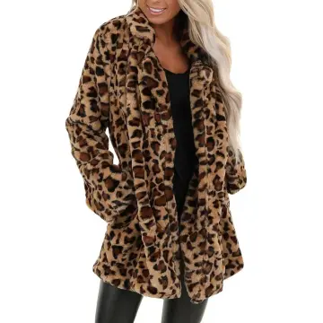 Fuzzy deals leopard jacket