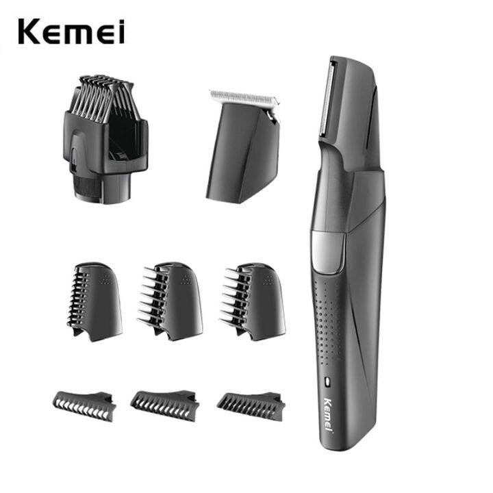 Kemei Body Groomer Unisex Cordless Electric Trimmer Lighted Hair