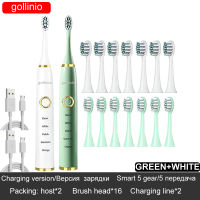 Sonic Electric Toothbrush usb fast charging teeth Brush 5 Mode Rechargeable Tooth Brushes Replacement Head waterproof xp7 GL46A