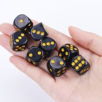 【CW】 10PCS 16MM 6 Sided Gold Dots Games Accessories