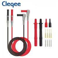 Cleqee ปลั๊ก P1300a 4มม. กล้วย,ชุดนำทดสอบมัลติมิเตอร์ปากกาชุดหัวทดสอบเปลี่ยนได้8ชิ้น