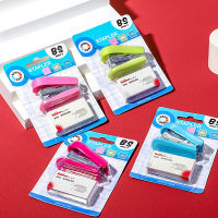 Set Book Pin Mini Stapler เครื่องเย็บกระดาษสำนักงาน เครื่องเย็บกระดาษการ์ตูนน่ารักสำหรับนักเรียนชั้นประถมศึกษา