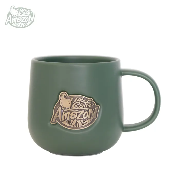 Café Amazon Ceramic Mug แก้วเซรามิค คาเฟ่ อเมซอน สีเขียว