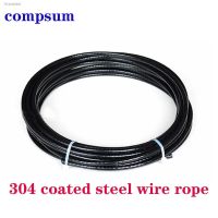 ♀ Black Coated steel wire rope Flexible Wire Rope soft Cable Clothesline