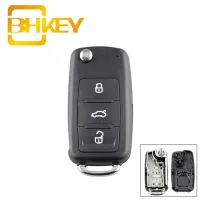 ชิ้นส่วนอะไหล่เปลือก Kunci Remote Mobil 2/3ปุ่มสำหรับ Skoda Octavia Vw Volkswagen Golf Mk6 Passat Cc Seat โปโล Tiguan