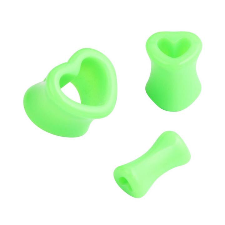 Ear Expander Piercings Heart Acrylic Ear Plugs Stretcher Expander 1 Pair Ear Piercings Studs Plugs Body Piercings 4-12mm