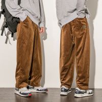 [COD] 2021 autumn new style loose large size straight trousers young mens casual corduroy wide tide