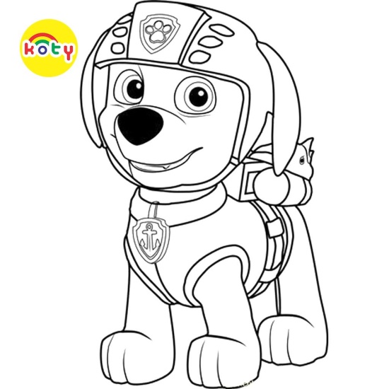 Trang tô màu đội chó cứu hộ Paw Patrol vui chơi Halloween – YeuTre.Net
