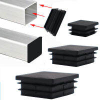 สีดำ Blanking End Caps Square Tube แทรกท่อกล่อง Bungs ปลั๊กเฟอร์นิเจอร์ฟุต DIY อุปกรณ์เสริม254050มม.