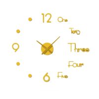 ZZOOI 3D Wall Clock Decal Quartz Watch Decorative Mute Needle Clocks Acrylic Glass Stickers Home Decor Bedroom Living Room