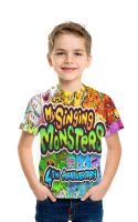 T SHIRT   2023 My Singing Monsters Boys and Girls Short Sleeve T-shirt Cotton 3D Digital Printing Fashion Kids Clothing Casual Tops 20