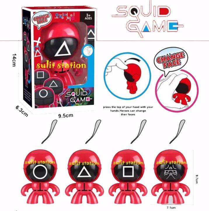 SQUID GAME KOREAN SURVIVAL GAME CHANGEABLE CHANGE FACE BOBBLE HEAD