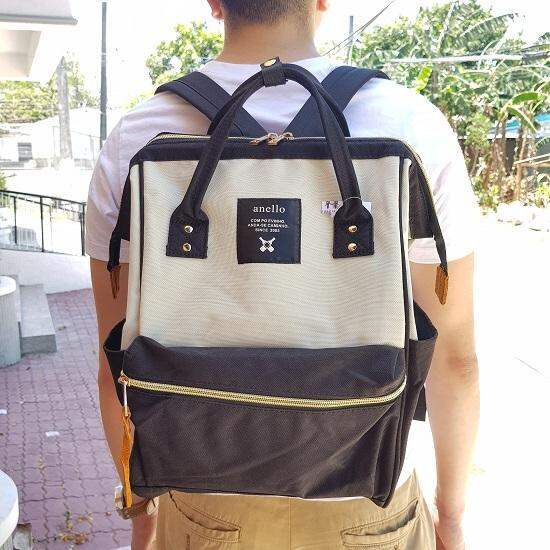 Canvas Japan Style Backpack Black & White Lazada PH
