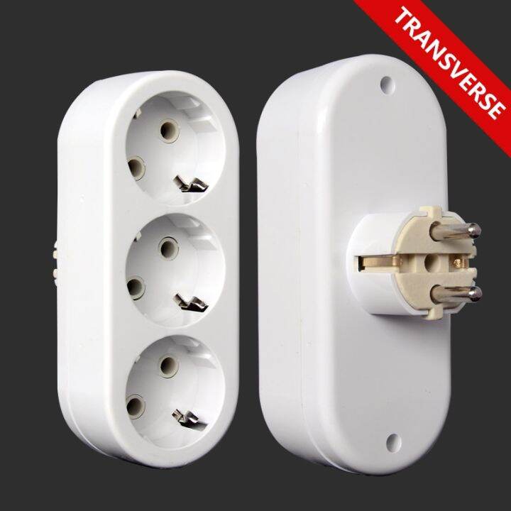 EU Type German standard 2hole 1 TO 3 Way Conversion Socket Power