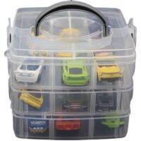 The gift three-layer storage box can hold 15 to 18 1:64 alloy cars