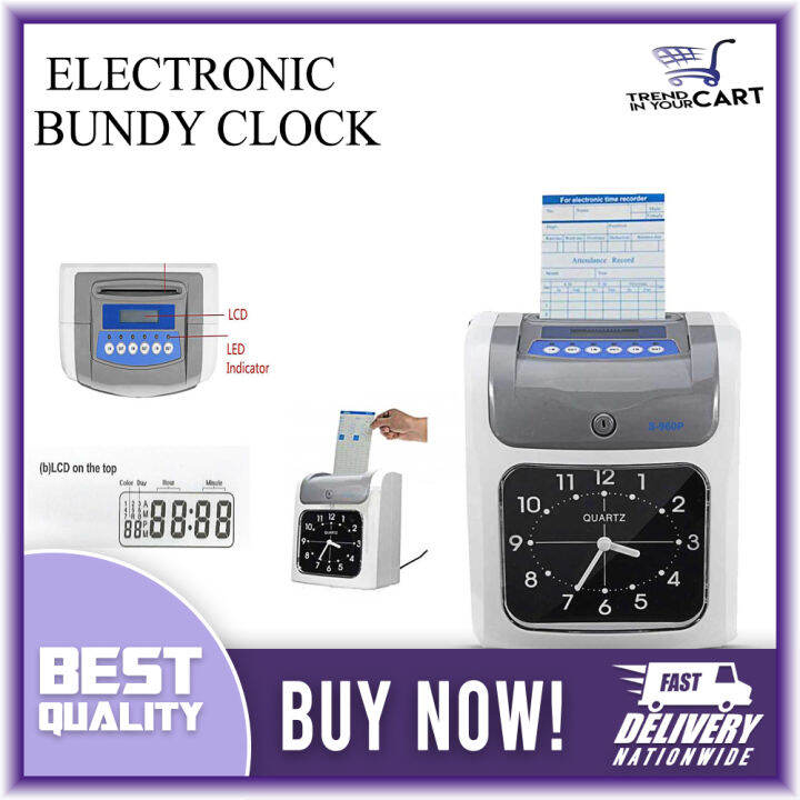 Bundy Clock Electronic Employee Time Attendance, Time Clock, Electronic