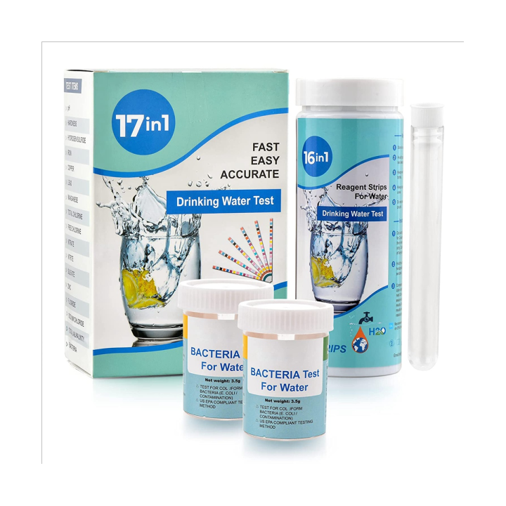 17In1 Complete Water Test Kit 100 Strips + 2 Water Testing Kits Water