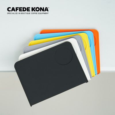 CAFEDE KONA Coffee Tamper Mat Tamping Rest Holder Corner Edge Pad Coffee Store Silicone Espresso Tamping Mat Home